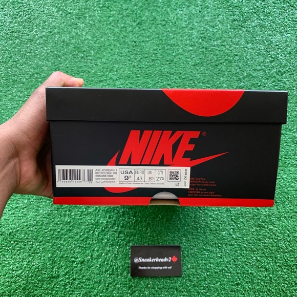 -Edm- 🟣Air Jordan 1 High ‘Court Purple’ (Sz 9.5) - Picture 10 of 10